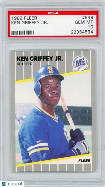 1989 Fleer Ken Griffey JR. #548 PSA 10