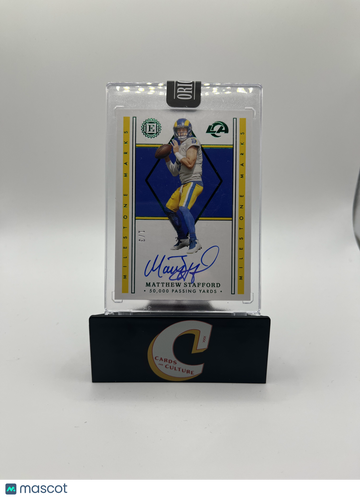 2023 Panini Origins Milestone Marks Matthew Stafford #MM-MS /3