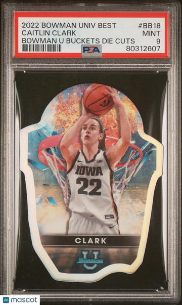 2022 Bowman University Best Bowman U Buckets Die Cuts Caitlin Clark #BB18 PSA 9