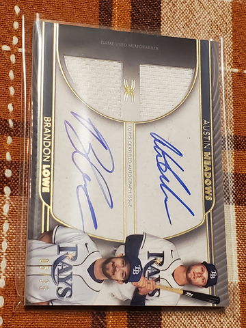 2021 Topps Definitive Dual Auto Relic Austin Meadows and Brandon Lowe  05 / 35