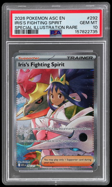 2026 Pokemon Mega Evolution Ascended Heroes Iris's Fighting Spirit Special Illustration Rare PSA 10