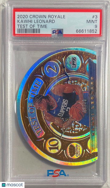 2020 Panini Crown Royale Test Of Time Kawhi Leonard #3 PSA 9