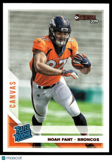 2019 Donruss Noah Fant #320 Rated Rookies Canvas RC