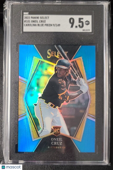 2022 Panini Select Oneil Cruz #149 Carolina Blue Prizm Rookie SGC 9.5