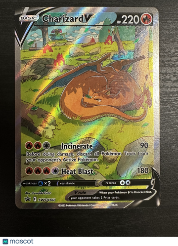 2022 Sword & Shield Charizard V Holo Black Star Promo SR #SWSH260