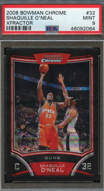 2008 Bowman Chrome X-Fractor Shaquille O'Neal PSA 9 Mint