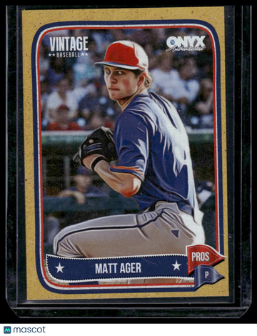 2024 Onyx Vintage Matt Ager #OVMAAG Yellow Bordered SN
