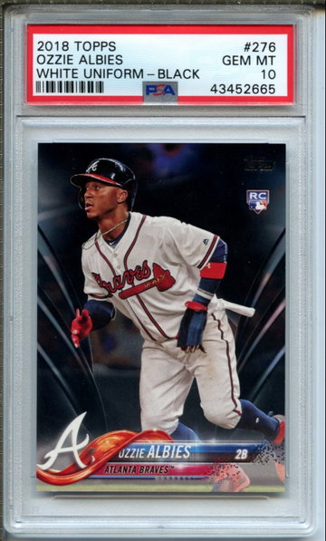 2018 Topps Update Ozzie Albies Black RC Parallel /67 #276 PSA Gem Mint 10