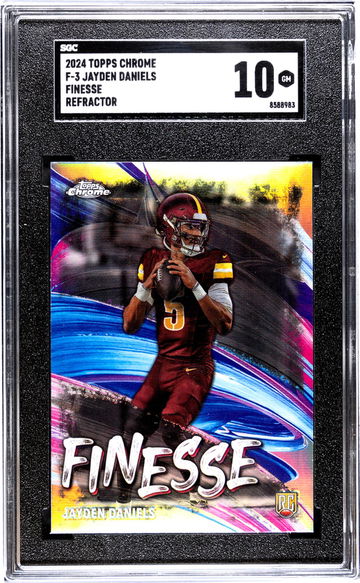 2024 Topps Chrome #F-3 Jayden Daniels Finesse Refractor SGC 10
