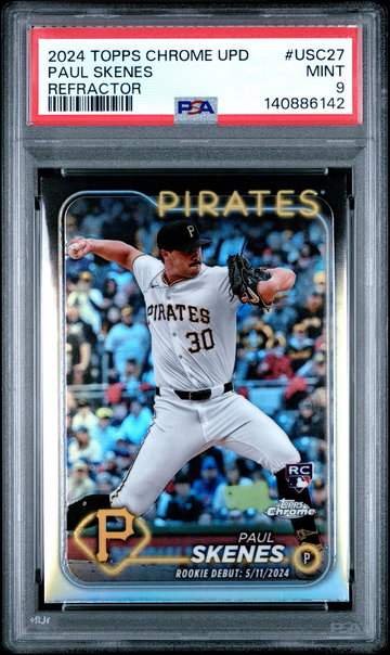 2024 Topps Chrome Update Refractor Paul Skenes #USC27 PSA 9