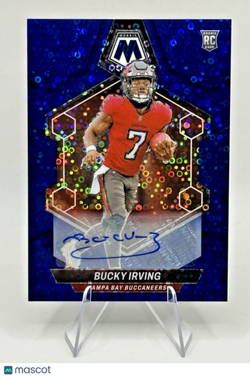 2024 Panini Mosaic Bucky Irving #385 Blue Prizm Autograph Rookie Insert