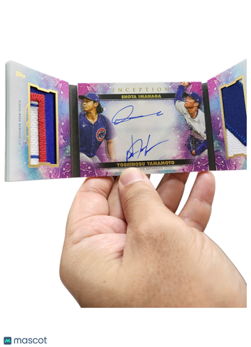 2024 Topps Inception Yoshinobu Yamamoto Shota Imanaga #IDBC-YS Patch Dual Autographed Relic Book Card