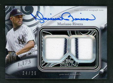 2024 Topps Sterling STAR-MR Mariano Rivera Sterling Strikes /25 VG New York Yankees Auto