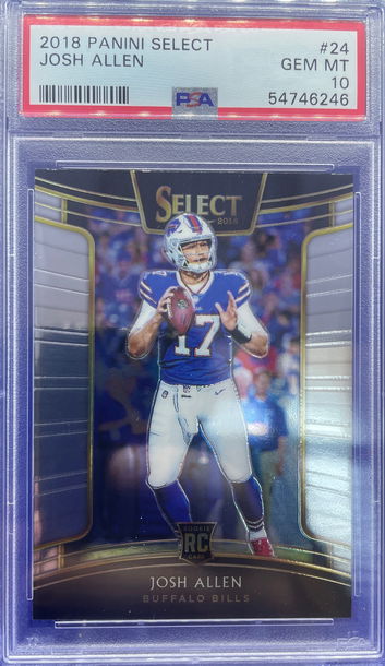 2018 Panini Select Concourse #24 Josh Allen Bills RC PSA 10 GEM MINT Low Pop
