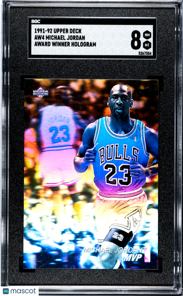1991 Upper Deck Michael Jordan #AW4 Award Winner Hologram SGC 8