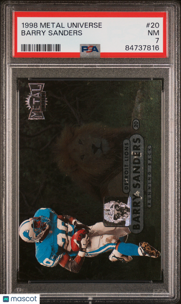 1998 Metal Universe Barry Sanders #20 PSA 7
