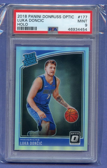 2018 optic luka doncic psa 9  HOLO refractor