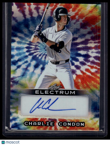 2026 Leaf Electrum - Base Autographs Silver with Tie-Dye Skin Charlie Condon #BA-CC2 AU SN