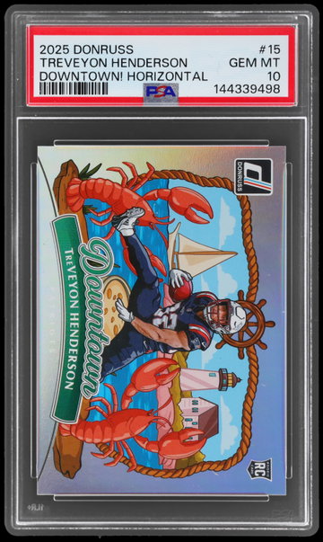 2025 Panini Donruss Treveyon Henderson Downtown Horizontal PSA 10