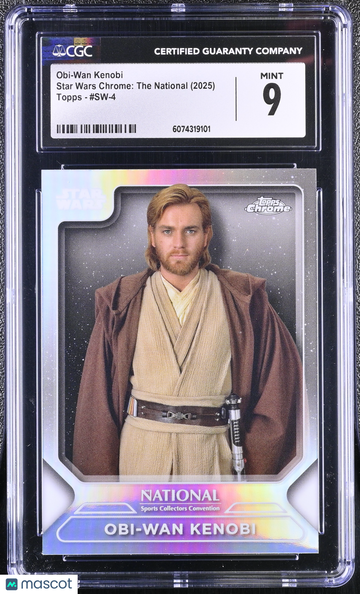 2025 Topps Chrome Star Wars The National Obi-Wan Kenobi #SW-4 Refractor CGC 9