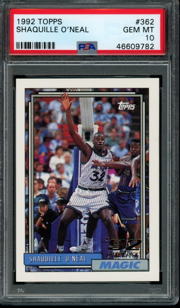 1992 Topps #362 Shaquille O’Neal PSA GEM MINT 10