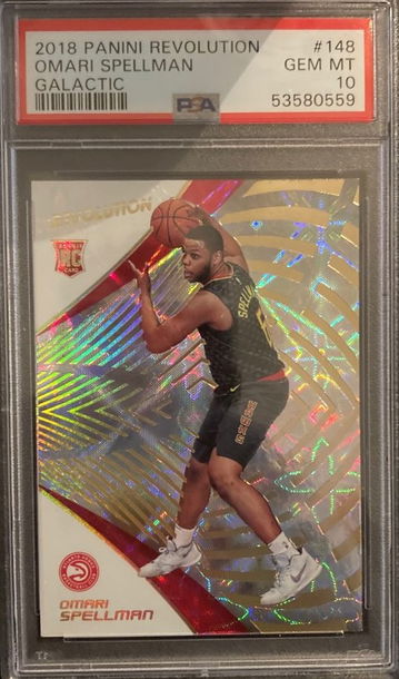 2018-19 Omari Spellman Rookie RC Galactic SSP Panini revolution #148 PSA 10 Pop 2