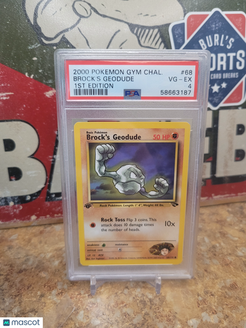 2000 Pokemon Gym Challenge Brock's Geodude 1st Edition PSA 4 #68
