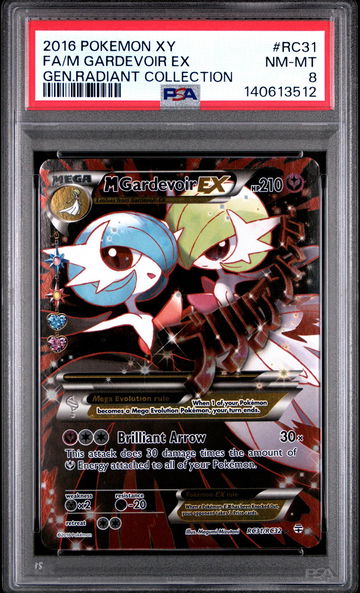 2016 Pokemon XY Generations Radiant Collection M Gardevoir Ex #RC31 PSA 8