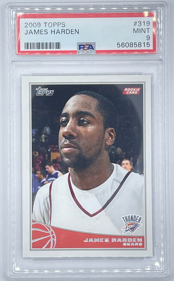  2009 Topps JAMES HARDEN #319 Rookie Card PSA 9 MINT OKC Thunder RC 🔥🔥🔥
