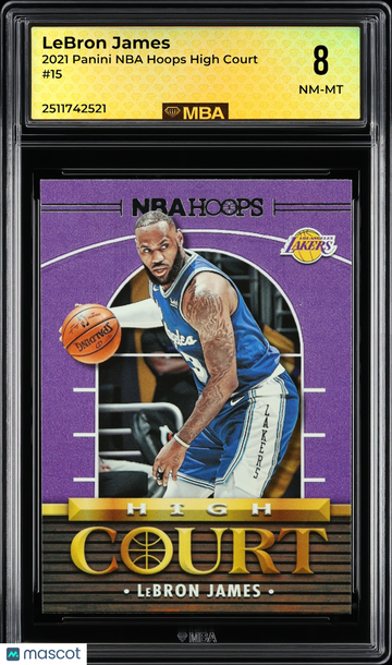 2021 Panini NBA Hoops High Court LeBron James #15 MBA 8
