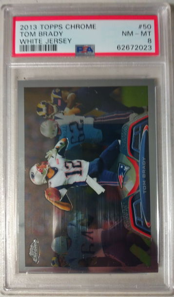 2013 Topps Chrome Tom Brady White Jersey PSA 8 