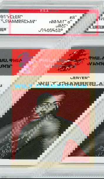 1961 Fleer Wilt Chamberlain Rookie #8 PSA 8 (MC) P1235