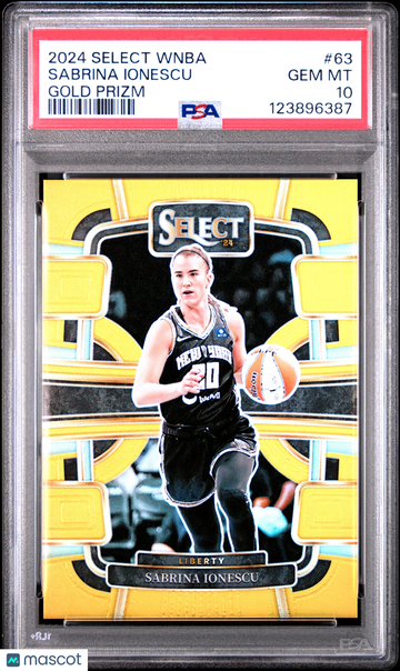 2024 Panini Select WNBA Sabrina Ionescu #63 Gold Prizm /10 PSA 10