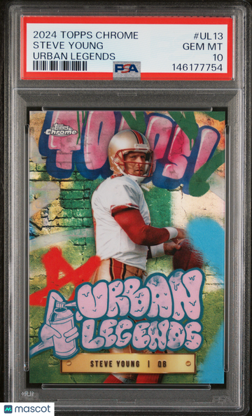 2024 Topps Chrome Steve Young #UL13 Urban Legends Short Print HOF Parallel/Variety Insert PSA 10