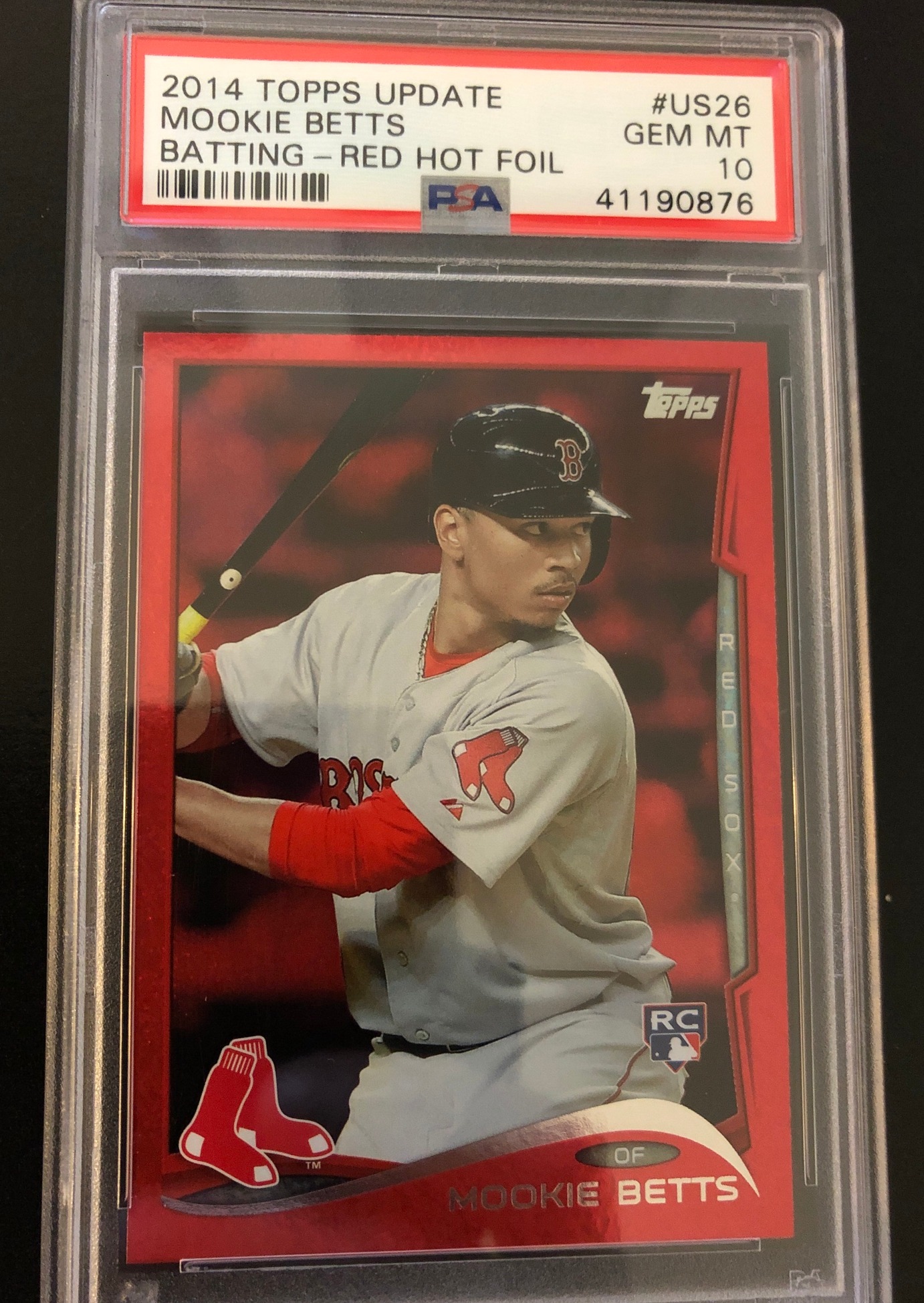 Mookie Betts 2014 Update Red Foil PSA 10