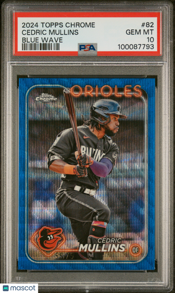 2024 Topps Chrome Cedric Mullins #82 Blue Wave PSA 10