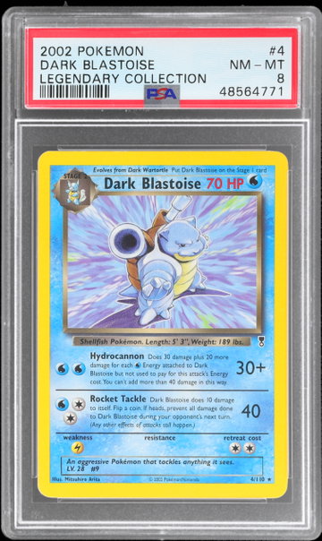 2002 Pokemon Legendary Collection Turmoil Theme Deck Dark Blastoise PSA 8