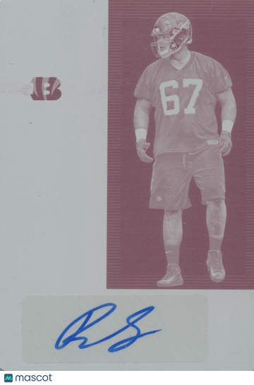 Ryan Glasnow 2017 Contenders Printing Plate Auto Autograph RC Bengals 1/1