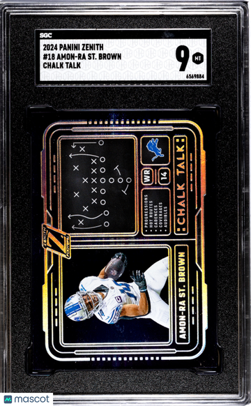 2024 Panini Zenith Amon-Ra ST. Brown #18 Chalk Talk SGC 9