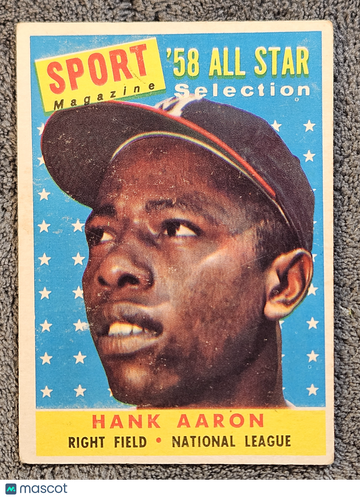 1958 Topps All-Star Hank Aaron #488 (VG-EX) Pen marks on back HOF