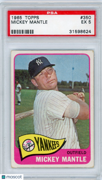 1965 Topps Mickey Mantle #350 PSA 5