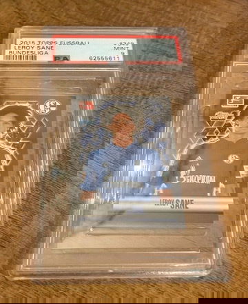 2015 Topps Fussball Bundesliga #349 Leroy Sane PSA 9 MINT ROOKIE CARD