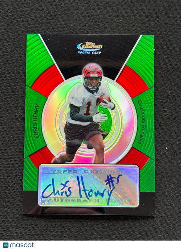 2005 Topps Finest Chris Henry Green Refractor Rookie