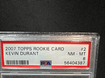 2007 Topps Kevin Durant Rookie Trading Card #2 PSA 8 Basketball