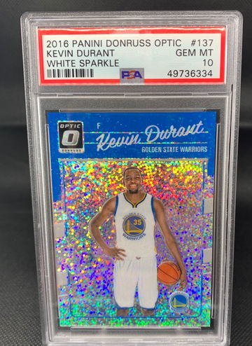 2016 Donruss Optic White Sparkle Kevin Durant PSA 10