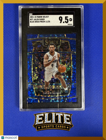 2021 Panini Select Jalen Suggs #27 Blue Disco Prizm /25 RC SGC 9.5