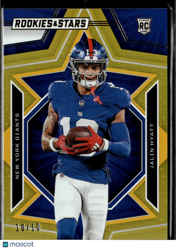Jalin Hyatt 2023 Panini Rookies & Stars RC /10 New York Giants