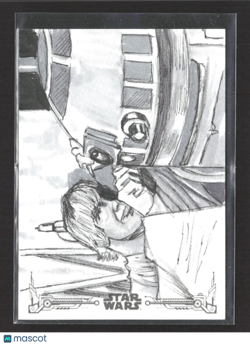 2018 Topps Star Wars Black and White James O'Riley Sketch Card
