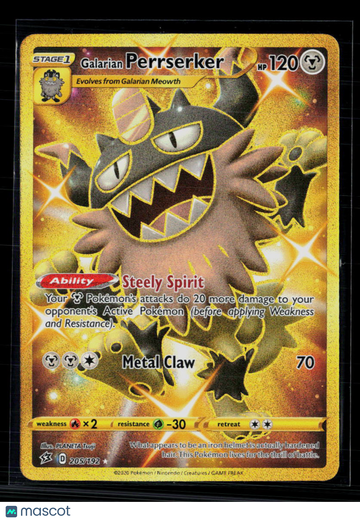 Pokemon 2020 Sword & Shield Galarian Perrserker SR UR #205/192