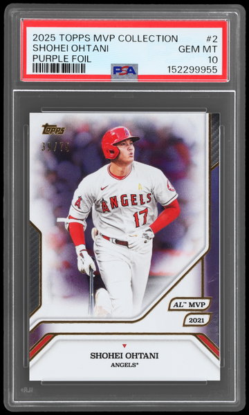 2025 Topps MVP Collection Shohei Ohtani Purple Foil PSA 10